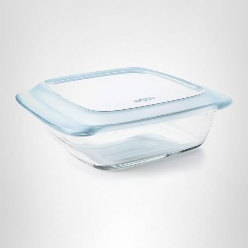 OXO Good Grips Freezer-to-Oven Safe 2 Qt Glass Baking Dish with Lid, 8 x 8