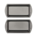 GoodCook Nonstick Loaf Pan 8 x 4-Inch Heavy-Duty Steel Bakeware with Easy-Clean Non-Stick Coating, Oven & Dishwasher Safe Pan for Meatloaf Breads Lasagnas Casseroles & More, Set of 2, Gray