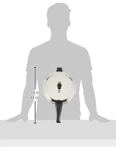 PRESTIGE Deluxe Alpha Induction Base Pressure Pan, Senior, Stainless Steel