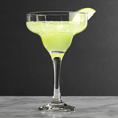 Glaver's Margarita Glasses Set Of 4, 10 oz. Bar Glasses for Cocktails, Martini, Margarita, Dessert, and Everyday Use Crystal Clear Classic Martini Glasses, Dishwasher safe.