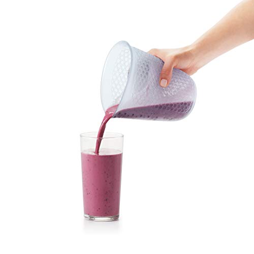 OXO Good Grips 4-Cup Squeeze & Pour Silicone Measuring Cup with Stay-Cool Pattern