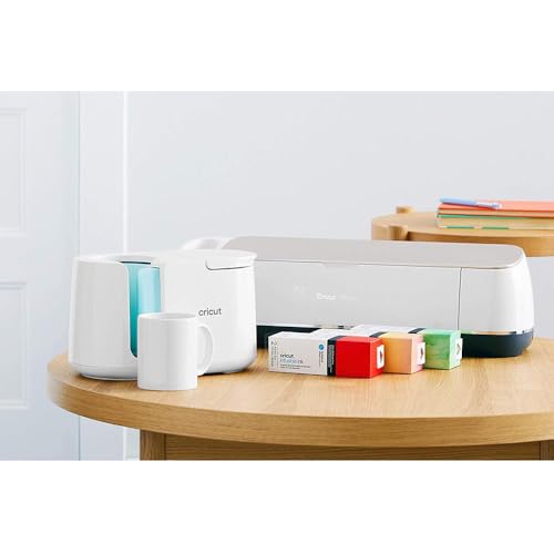 Cricut Beveled Blank, Ceramic-Coated, Dishwasher & Microwave Safe Mug to Decorate, Mug Press & Infusible Ink Compatible,12 Oz Sublimation, Ideal for Crafts and Printing, 2 Count, White