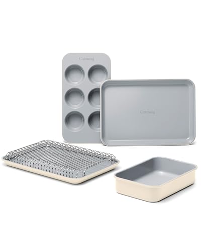 Caraway Mini Bakeware Set, Naturally Non-Stick, Non-Toxic Ceramic Coating, Compact Baking Pans Set for Small Kitchens &