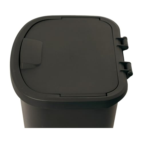 Kitchen Trash can, 11 gallons, Black, Plastic, flip-top, Suitable for Kitchens, bathrooms, and Offices.