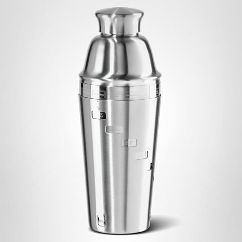 OGGI Dial A Drink Cocktail Shaker - Stainless Steel, 15 Recipes, Built in Strainer, 34 oz - The Original and Only Dial A Drink - Ideal Home Bar Drink Mixer, Bartender Kit, Essential Bar Accessories