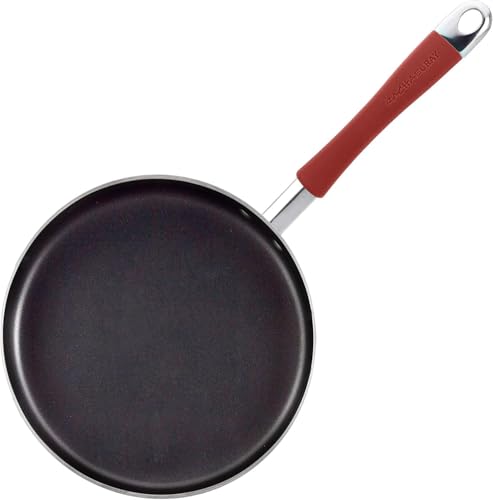 Rachael Ray Cucina Nonstick Cookware, Cranberry Red Pots and Pans Set, 12-Piece