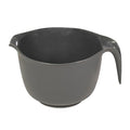 Glad Mixing Bowl with Handle – 3 Quart | Heavy Duty Plastic with Pour Spout and Non-Slip Base | Dishwasher Safe Kitchen Supplies for Cooking and Baking, Grey