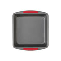 GoodCook MegaGrip Baking Pan with Silicone Grip Handles Square Non-Stick Heavy-Gauge Steel Cake Pan Baking Dish for Brownies Bread Cake Baked Goods & More, Dishwasher Safe, 8x8-Inch,
