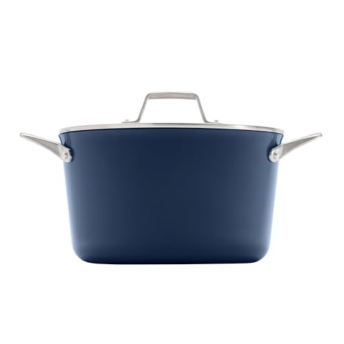 Calphalon Premier Ceramic Nonstick 7-Qt. Dutch Oven with Lid, Midnight Blue