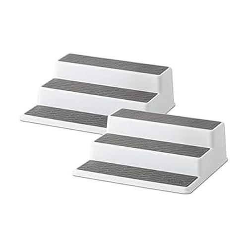 Copco Grey 2 Non-Skid 3-Tier Spice Rack Organizer for Pantry, 2-Pack, 10-Inch