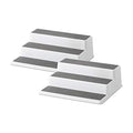 Copco Grey 2 Non-Skid 3-Tier Spice Rack Organizer for Pantry, 2-Pack, 10-Inch