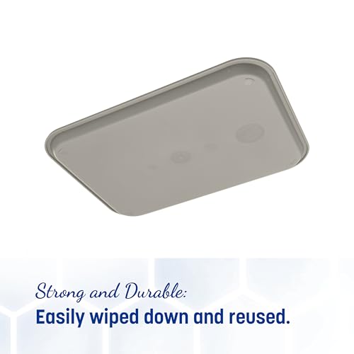 Carlisle FoodService Products Café Cafeteria Tray, Fast Food Tray for Restaurant or Commercial Use, 12" x 16", 1 Count, Gray