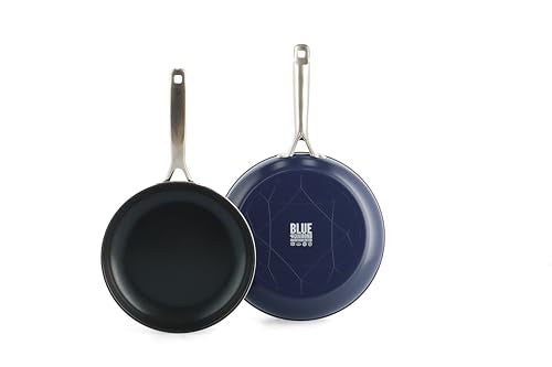 Blue Diamond 2 Piece Nonstick Frying Pan Set, 9.5” & 11" Skillets, PFAS-Free Ceramic, Dishwasher & Oven
