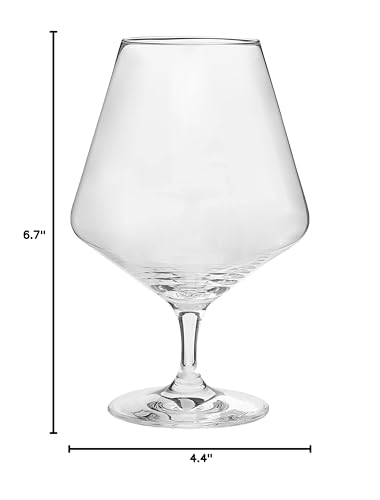 ZWIESEL GLAS Pure Cognac Glass (Set of 6), Dishwasher-Safe Tritan Crystal Glasses, Made in Germany (21 Ounce)