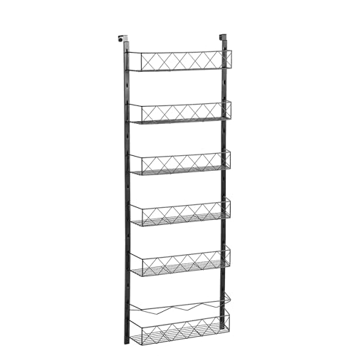 6 Layer Over the Door Pantry Organizer - Space-Saving Storage Rack, Steel Construction - Ideal for Kitchen, Bathroom, or Closet Organization