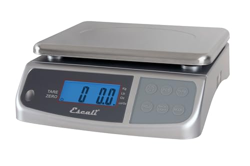 Escali M-Series NSF Certified Digital Kitchen & Industrial Scale, 66 lb Capacity, Dual Display, Spill-Proof, Stainless Steel