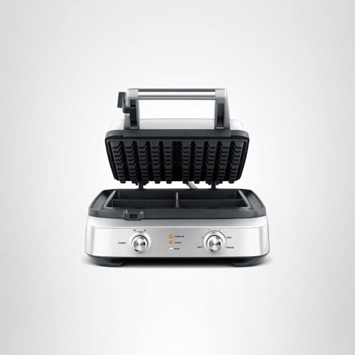 Breville BWM604BSS Smart Square Waffle Maker, 4 Slice Capacity, Brushed Stainless Steel