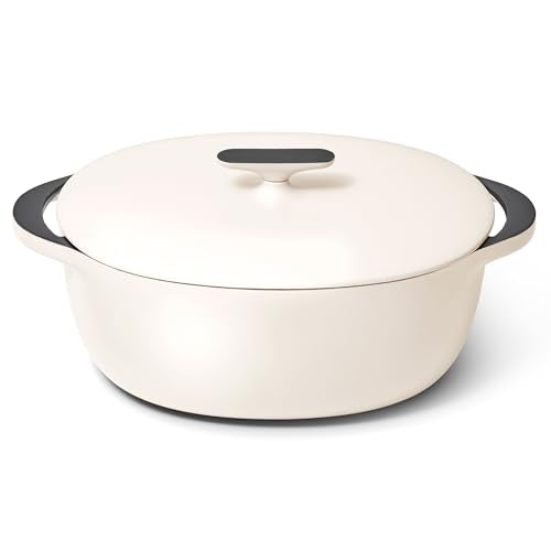 Caraway Enameled Cast Iron Dutch Oven, 8qt Dutch Oven With Lid, 3 Layer Enamel Coating, No Seasoning