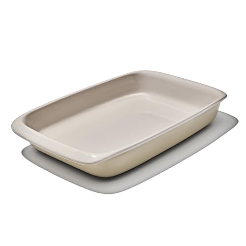 OXO Good Grips 3 Qt Rectangular Stoneware Baking Dish, Serving Dishes - Biscuit