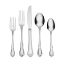 Oneida True Rose 45 Piece Everyday Flatware, Service for 8, 18/0 Stainless Steel, Silverware Set, Silver