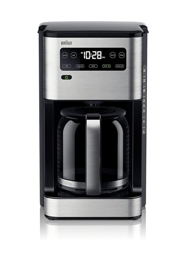 Braun PureFlavor 14‑Cup Programmable Coffee Maker, Fast Brew Speed, Touch Display, Bold & Brew‑Over‑Ice