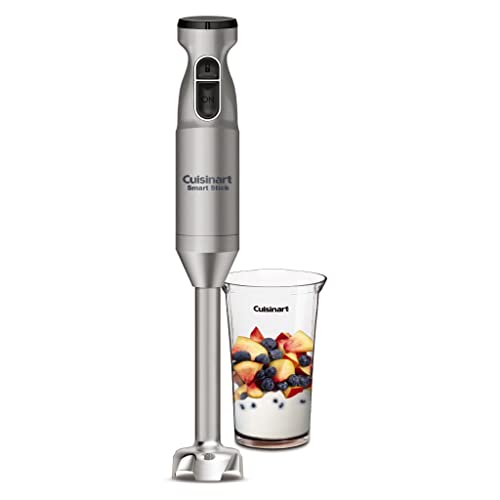 Cuisinart Smart Stick Two-Speed Hand Blender, Powerful Immersion Blender with 300-Watt Motor Blends Shakes, Smoothies, Puree, Baby Food, Soups & Sauces, CSB-175SVP1, Silver