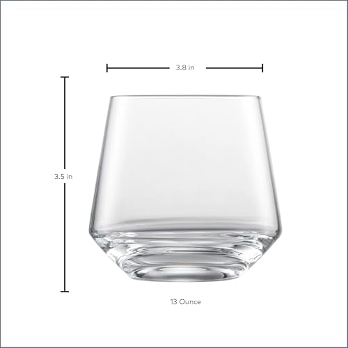 ZWIESEL GLAS Pure Whiskey Glass (Set of 6), Tumblers for Whiskey, Dishwasher-Safe Tritan Crystal Glasses, Made in Germany (13 Ounce)