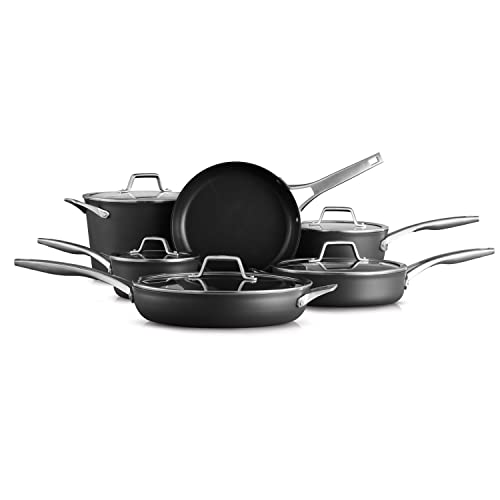 Calphalon Premier Hard-Anodized Nonstick Cookware 11-Piece Pots and Pans Set Dishwasher and Oven Safe with MineralShield