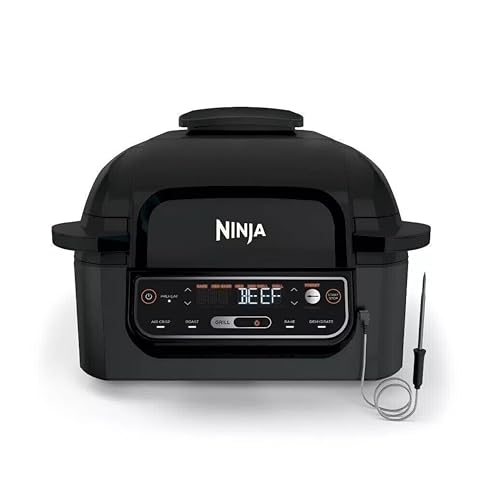 Ninja Foodi Pro 5-in-1 Indoor Integrated Smart Probe, 4-Quart Air Fryer, Roast, Bake