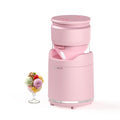 BRIOBITE Ice Cream Maker,Rechargeable Soft Ice Cream Machine with Low Noise,Compact for 1-2 Servings,Perfect for Sorbet,Gelato,Frozen Yogurt,Pink