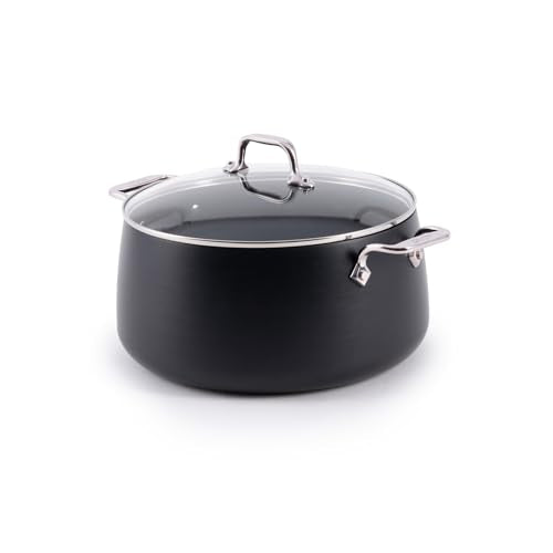 All-Clad HA1 Expert Hard Anodized Nonstick Stock Pot with Lid (8 Qt) For Pasta, Soup