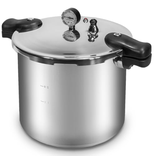 Barton 22-Quart Pressure Canner Pressure Cooker with Pressure Gauge with Rack, Induction