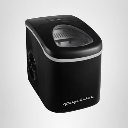FRIGIDAIRE EFIC128AMZBLK Compact Countertop Ice Maker, 26 lb per Day, Black