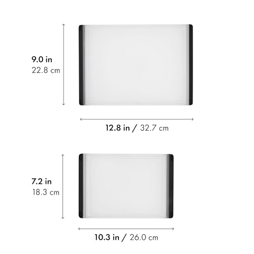 OXO Good Grips 2-Piece Cutting Board Set, Cutting Boards for Kitchen Prep, Non-Porous Double-Sided Design, Dishwasher-Safe, Durable Kitchen Essentials
