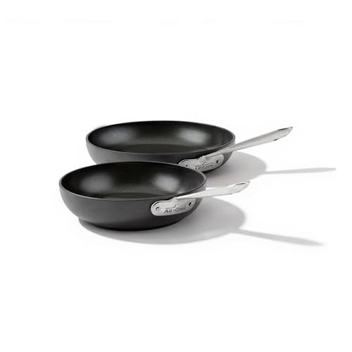 All-Clad HA1 Hard Anodized Non Stick Fry Pan Set 2 Piece, 8, 10 Inch, Induction, Oven Broiler Safe 500F, Pots and Pans