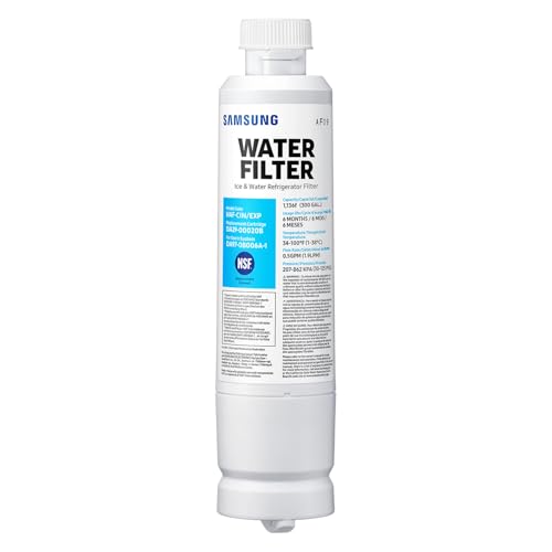 SAMSUNG Genuine Filter for Refrigerator Water and Ice, Carbon Block Filtration for Clean, Clear Drinking Water, 6-Month