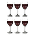 Vikko 8.5 Ounce Small Wine Glasses Set of 6, Fancy Red and White Wine Glass, Durable Stem, Copas De Vino Dishwasher Safe