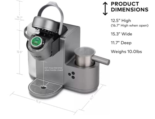 Keurig K-Cafe C Single Serve K-Cup Pod Coffee, Latte and Cappuccino Maker, Nickel
