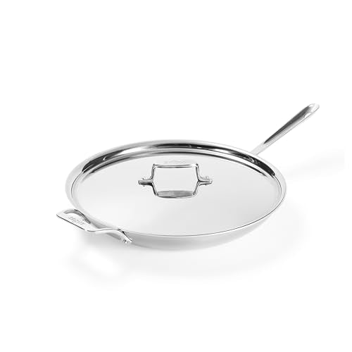 All-Clad D5 Stainless Steel Core 14 Inch Frying Pan Covered, Made in the
