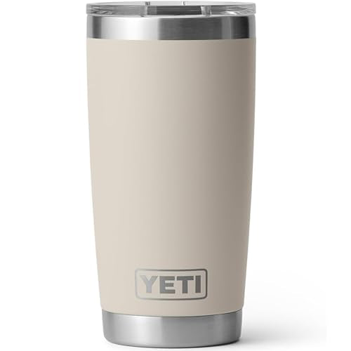 YETI Rambler 20 oz Tumbler, Stainless Steel, Vacuum Insulated with MagSlider Lid, Cape Taupe