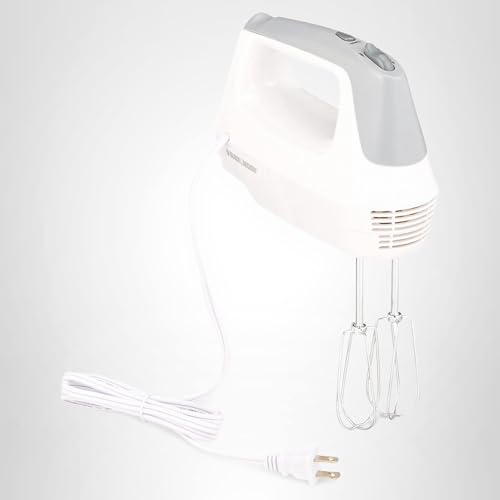 BLACK+DECKER Lightweight Hand Mixer, White, MX1500W