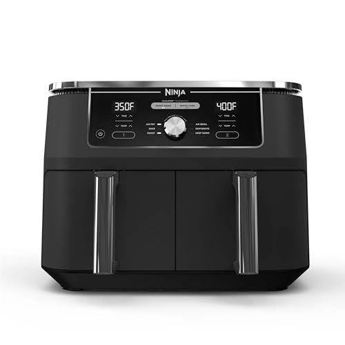 Ninja DZ401 Foodi 10 Quart 6-in-1 DualZone XL 2-Basket Air Fryer with 2 Independent Frying