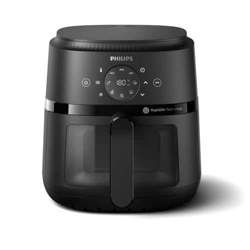 Philips 2000 Series Airfryer, 4.4 qt (4.2L) Pan, 13 Cooking Functions, RapidAir Technology, Healthy Cooking with 90% Less