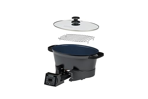 BLACK+DECKER Digital Multicooker 7QT Family Size, 7‑in‑1 Functions, Neat ’N Clean™ Technology, Slow Cook, Steam/Boil, Precision Roast, Sear/Sauté, Rice, Sous Vide, Keep Warm, Ceramic Nonstick