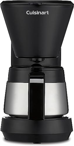 Cuisinart 5-Cup Coffee Maker with Stainless Steel Carafe, Coffee Machine with Removable Water