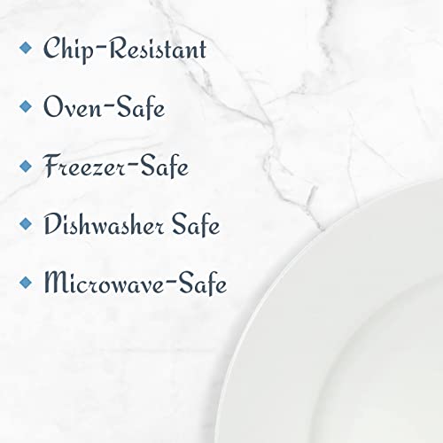 Mikasa Delray 40-Piece Bone China Dinnerware Set, White Round Dishes for 8 - Dinner Plates, Salad Plates, Cereal Bowls, Fruit Bowls and Mugs