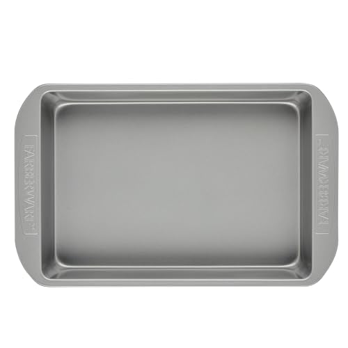 Farberware Nonstick Bakeware 9x13 Baking Pan, Rectangular Cake Pan, Gray