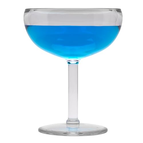 G.E.T. SW-1405-1-SAN-CL-EC Heavy-Duty Shatterproof Plastic Margarita Glasses, BPA Free, 12 Ounce (Set of 4)