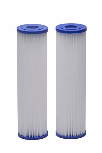 EcoPure EPW2P Pleated Universal Whole Home Water Filter 2-Pack – Fits Standard Capacity Systems – NSF Certified – 30 Micron – Reduces Sediment, Sand, Dirt & Rust – 3-Month Life per Filter