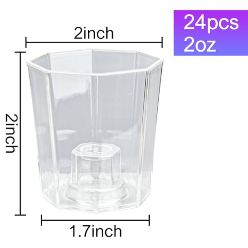 JTWKING Light Up Shot Glasses Set of 24 Party Favors Adults Shot Cups for Party LED Flash Light Up Drinking Glasses Glow in the Dark Shot Glasses for Birthday Valentine Day Weddings Festivals etc